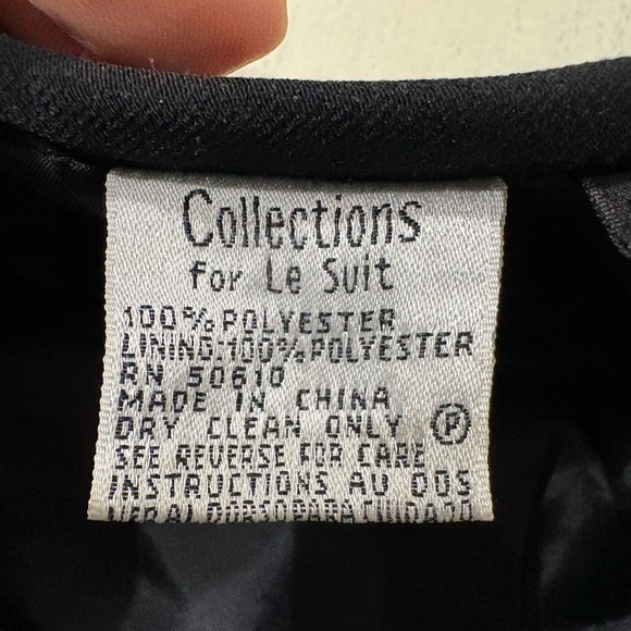 Collections Le Suit Elegant Black Women's Skirt and Jacket Size 12 - Picture 8 of 10